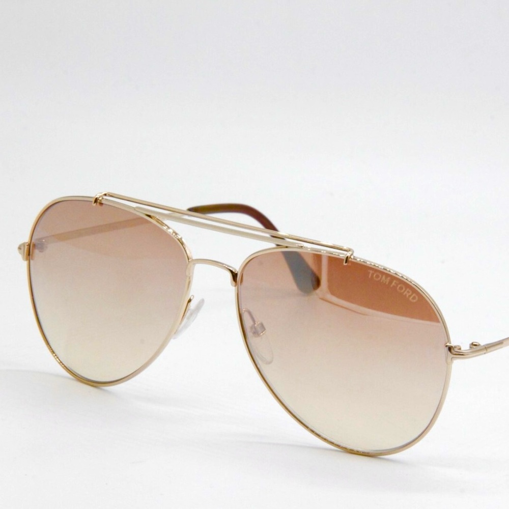 Tom Ford Rose Gold Aviator Sunglasses